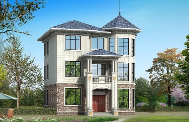 歐式古典三層自建房屋設(shè)計(jì)圖，造價30萬左右，美觀實(shí)用