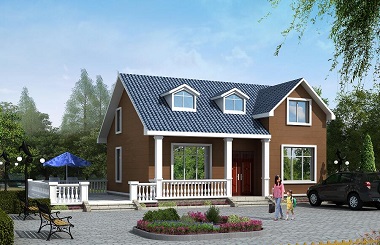 一層自建房屋設計圖，帶有地下室和閣樓，小戶型，經濟實用