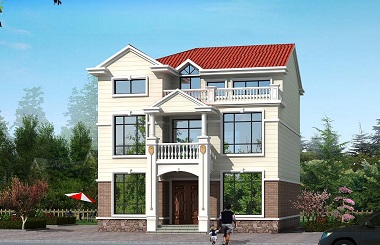 精品兩層半自建房屋設(shè)計(jì)圖，帶閣樓，大面積露臺(tái)，布局完善合理