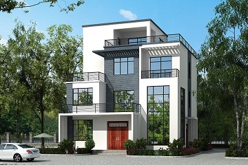 中式平頂四層自建房屋設(shè)計(jì)圖，經(jīng)濟(jì)實(shí)用，采光良好