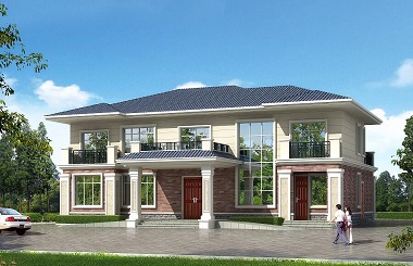 采光通風(fēng)良好的高端二層自建復(fù)式別墅設(shè)計(jì)圖，面積較大，適合大家庭居住