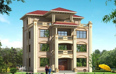 歐式四層復(fù)式自建房屋設(shè)計圖，高端大氣