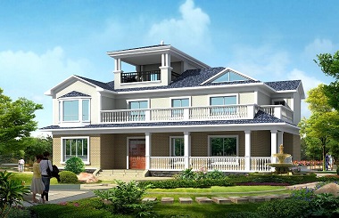 精品二層半自建房屋設(shè)計圖，占地200平方米，造價50萬左右