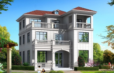 現(xiàn)代簡約三層自建房屋設(shè)計(jì)圖，11*13m,小戶型，布局完善