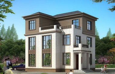 新中式三層自建房屋設(shè)計(jì)圖，帶有地下車庫(kù)，占地106㎡