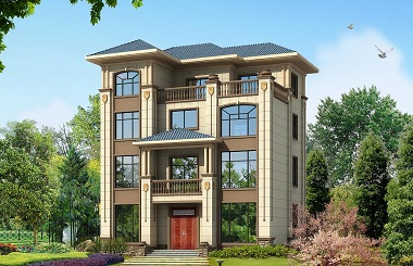 占地123平方米的四層自建房屋設(shè)計(jì)圖，可多戶同時居住