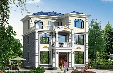 中式簡約三層自建房屋設(shè)計圖，占地142平方米，造價45萬