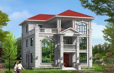 造價(jià)50萬(wàn)的自建歐式三層復(fù)式別墅設(shè)計(jì)圖，含全套完善施工圖紙