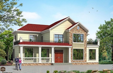 溫馨美觀的美式田園小別墅設(shè)計(jì)圖，房間數(shù)量較多，適合做民宿