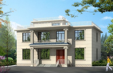 性價比超高的二層平頂自建房屋設計圖，美觀實用，建房首選