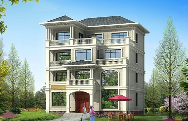 造價70萬左右的四層自建別墅設(shè)計圖，占地146平方米，可做民宿