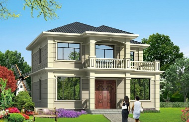 一款當代非常流行的二層自建房屋設計圖，配色經(jīng)典，溫馨美觀