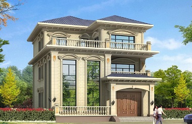 高端歐式三層自建別墅設(shè)計(jì)圖，高端大氣，布局合理