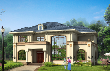 中等面積的二層歐式小別墅設(shè)計(jì)圖，美觀精致，經(jīng)濟(jì)實(shí)用