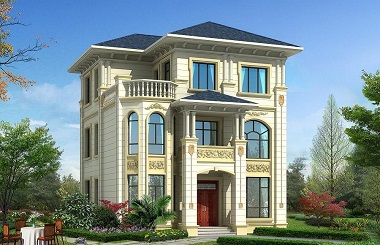 歐式三層自建別墅設(shè)計圖，干凈大方，非常華麗的一款設(shè)計方案