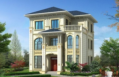 熱銷款歐式三層自建房屋設(shè)計圖，占地109平方米，造價35萬左右經(jīng)濟實用