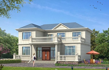 造價(jià)20萬左右非常美觀清新的一款海濱小別墅設(shè)計(jì)圖，經(jīng)濟(jì)實(shí)用