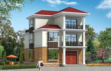 美觀精致的三層自建房屋設(shè)計圖，9*13m，造價30萬左右