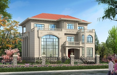 歐式三層復(fù)式別墅設(shè)計(jì)圖，帶有地下車庫(kù)，軒鼎原創(chuàng)精品設(shè)計(jì)