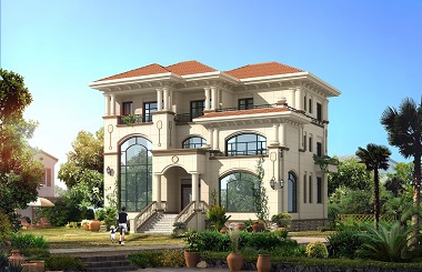 歐式高端三層復(fù)式別墅設(shè)計(jì)圖，造型精美，布局完善