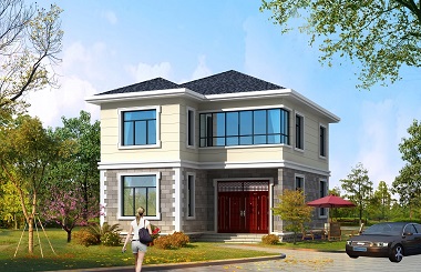 9*11.4m小戶型二層自建別墅設(shè)計圖，造價20萬左右，經(jīng)濟實用