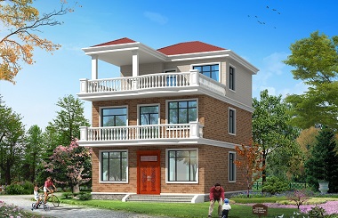 小戶型田園別墅設(shè)計圖，8.6*13m，造價30萬左右