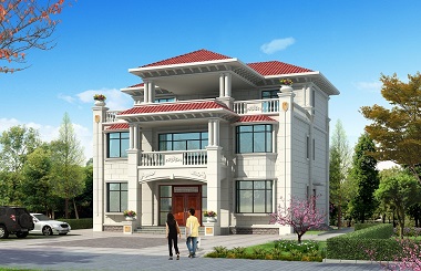 現(xiàn)代簡(jiǎn)約三層自建別墅設(shè)計(jì)圖，布局完善，美觀舒適