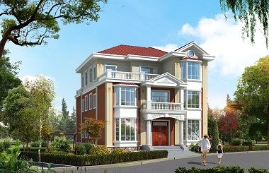 美觀溫馨的三層自建雙拼別墅設(shè)計(jì)圖，單戶(hù)造價(jià)30萬(wàn)左右，經(jīng)濟(jì)實(shí)用