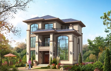 造價30萬三層歐式復(fù)式別墅設(shè)計圖，小戶型，美觀實用