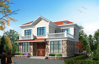 造價20萬左右的二層田園小別墅設(shè)計圖，溫馨美觀，含全套完善施工圖紙