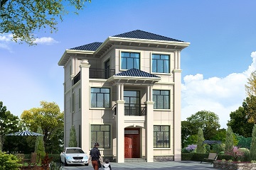 9*13米現(xiàn)代簡約三層自建別墅設(shè)計圖，造價30萬左右，經(jīng)濟實用