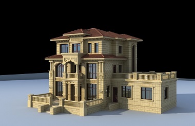 歐式復(fù)古三層復(fù)式別墅施工圖，高端自建房屋設(shè)計(jì)圖