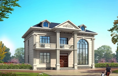 歐式復(fù)式二層自建小別墅設(shè)計圖，造價28萬左右，美觀實用