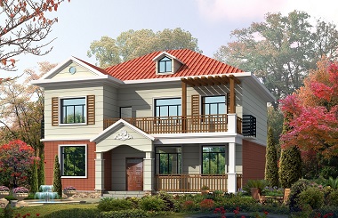 一款非常溫馨的的現(xiàn)代田園小別墅設(shè)計圖，造價30萬左右