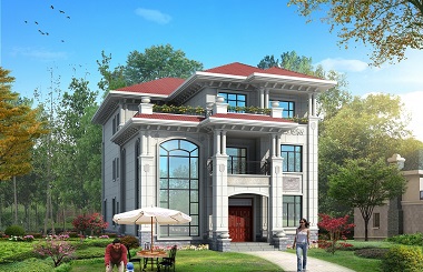 歐式三層自建別墅施工圖，軒鼎原創(chuàng)2019新款，現(xiàn)代感十足