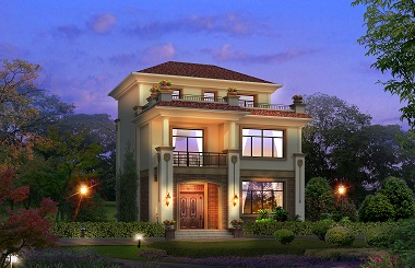 歐式三層自建別墅設(shè)計(jì)圖，全套自建別墅施工圖紙