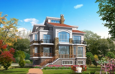 現(xiàn)代三層自建別墅設(shè)計(jì)施工圖帶有室內(nèi)車(chē)庫(kù)，建房首選