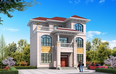 精品歐式三層自建小別墅設(shè)計(jì)圖，美觀精致