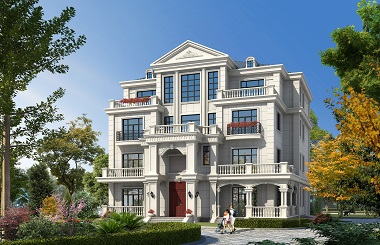 高端四層復式別墅設計圖，帶有室內車庫，真正的豪宅