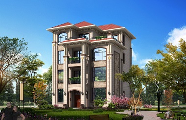 一款非常漂亮的四層自建別墅設計圖，采光良好