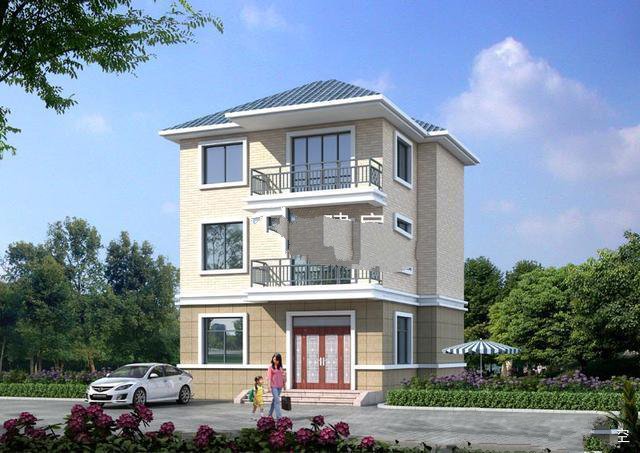 鄉(xiāng)村別墅，三層小戶型別墅，占地76平方米，大家都喜歡！