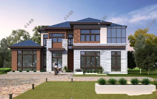 簡單優(yōu)雅的外觀，平凡的造型，透露著一種經(jīng)典耐看的氣質(zhì)，這棟小別墅色調(diào)搭配鮮明，層次感強！