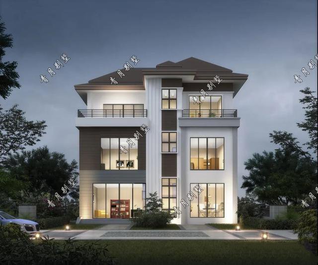 1211.1米的三層現(xiàn)代別墅是一個時尚的住宅。