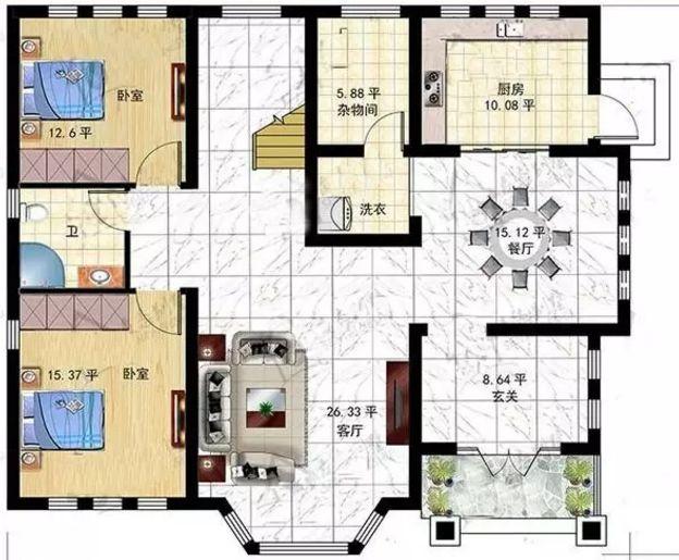 現(xiàn)在很多人都回鄉(xiāng)建別墅了，把整個村子建造的非常美麗!這款二層別墅設(shè)計圖值得看看！