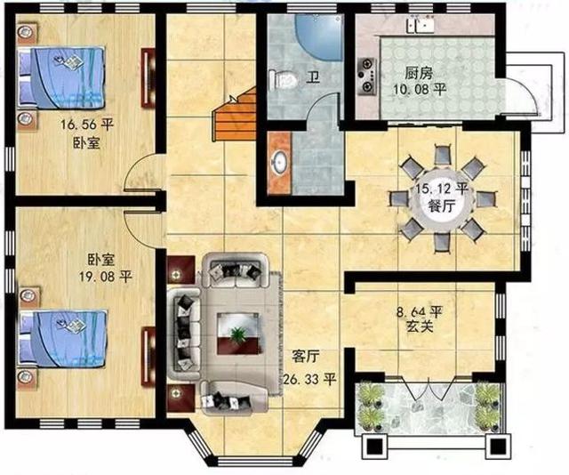 現(xiàn)在很多人都回鄉(xiāng)建別墅了，把整個村子建造的非常美麗!這款二層別墅設(shè)計圖值得看看！