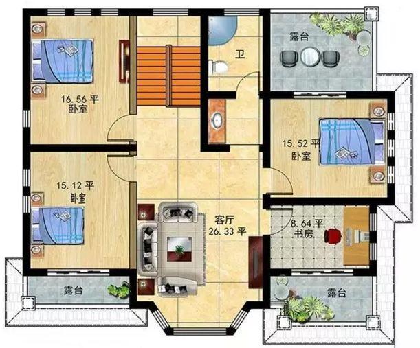 現(xiàn)在很多人都回鄉(xiāng)建別墅了，把整個村子建造的非常美麗!這款二層別墅設(shè)計圖值得看看！