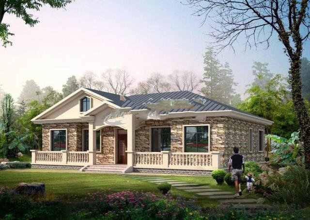 　這種設(shè)計(jì)的一樓別墅在農(nóng)村不僅是優(yōu)雅和優(yōu)雅的，但也使鄰居后悔他們建得太早!