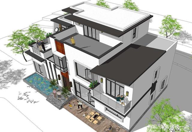 別墅設(shè)計：高度贊揚(yáng)的兩層半現(xiàn)代別墅，時尚、簡單、耐用!