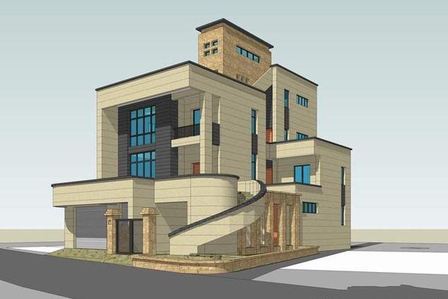 一層完全作為商鋪，二層以上，每層都有大露臺(tái)，是設(shè)計(jì)師給自己老宅精心設(shè)計(jì)的作品，建成之后的效果非常完美!