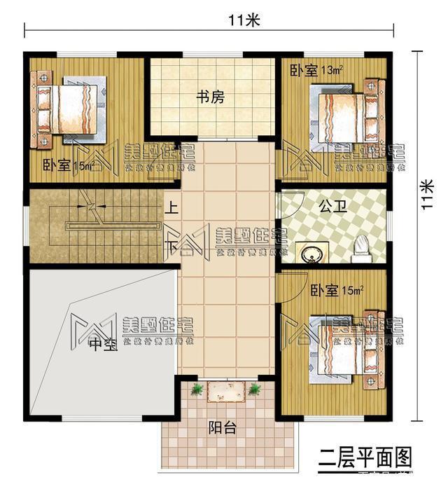 今天就給大家分享一套自建房3層戶型占地只需11米X11米，符合很多地區(qū)農村宅基地標準!